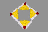 Flowers Petals Rangoli - Marigold and Jasmine